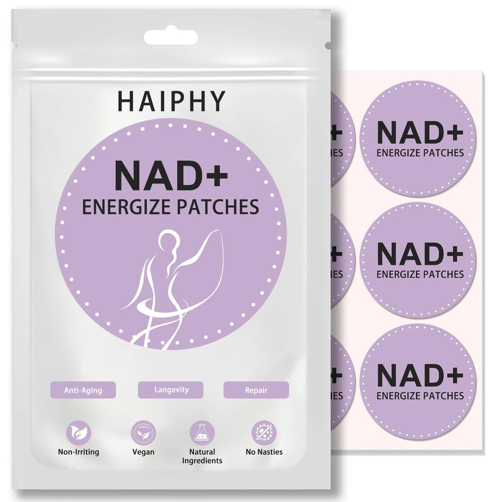 Haiphy NAD+Patches applied to the upper arm for discreet daily wear