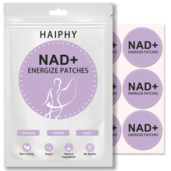 Haiphy NAD+Patches applied to the upper arm for discreet daily wear