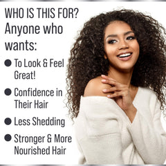 Hair Thickness Maximizer label highlighting gluten free and non toxic formulation for hair growth support
