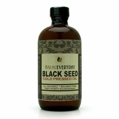 HalalEveryDay Black Seed Oil 16oz bottle with pure, cold-pressed aroma.