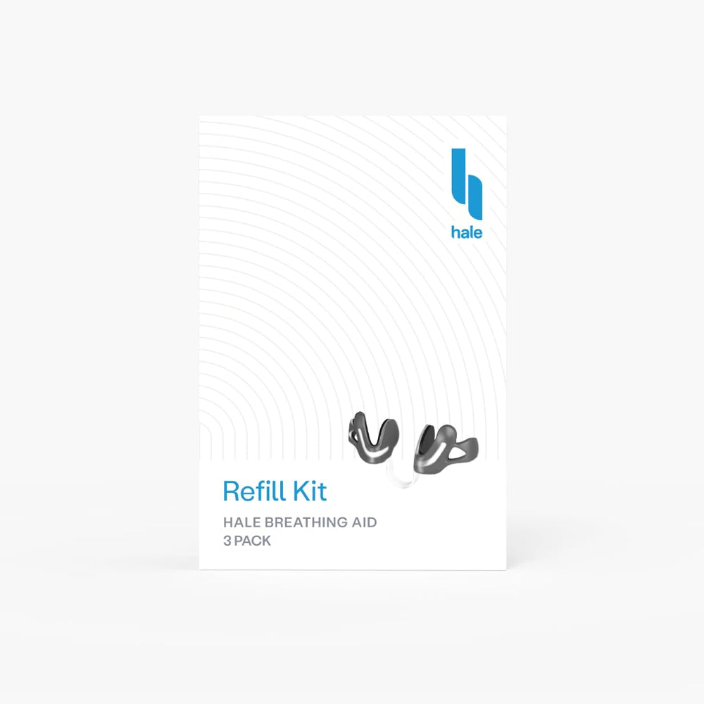 Hale nasal breathing aid packaging showcases discreet, drug-free relief for nasal obstruction.