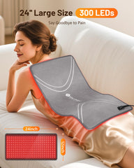 HALIDODO red light therapy pad side-view highlights full-body compatibility for legs and core.
