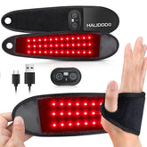 HALIDODO red light wrist wrap closeup for post-workout relief and relaxation.