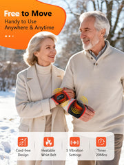 HALIDODO wrist wrap in action delivering heat and massage for soothing comfort.