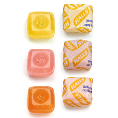 HALLS Defense Vitamin C Drops two-drop serving provides 158 mg per serving.