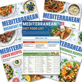 HAMIEW Mediterranean diet chart cover showing clear item lists for quick meal planning