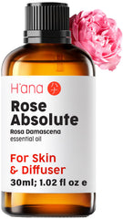 H'ana Rose Essential Oil bottle ready for diffusing or skincare use.