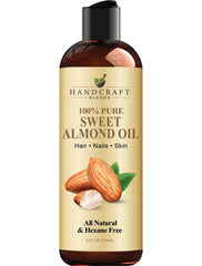 Handcraft Blends Aceite de Almendra Dulce en botella 8oz para uso diario en piel.