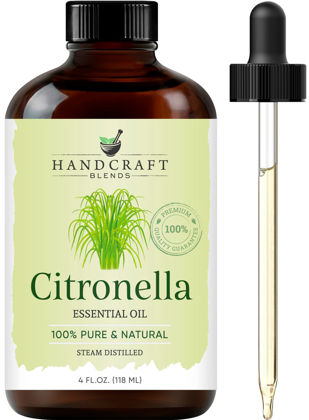 Handcraft Blends citronella oil in an amber bottle ready for diffusion and aromatherapy.