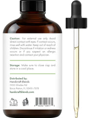 Lab-tested Handcraft Blends citronella oil label confirms purity and quality.