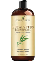 Handcraft Blends eucalyptus oil 16oz bottle for versatile DIY use and diffusion.