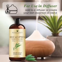 Handcraft Blends eucalyptus oil suited for aromatherapy massage when diluted.