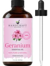 Botella de Handcraft Blends Geranio con gotero para dosificar aceites