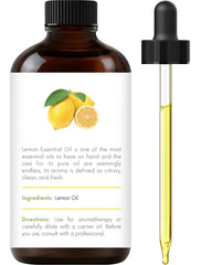 Handcraft Blends Lemon Oil in amber bottle with dropper preserves formula and easy usage.