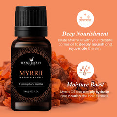 Handcraft Blends Myrrh oil diffuser use, creating a calm ambient scent.