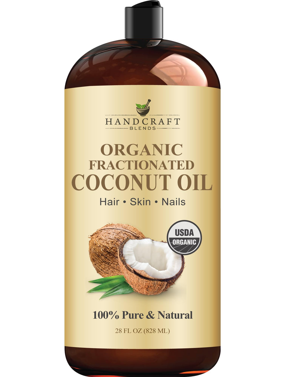 Handcraft Blends Organic Fractionated Coconut Oil bottle for skin and hair care