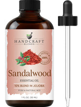 Handcraft Blends Sandalwood con botella ámbar para aromaterapia y preservación del aceite