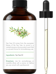 Close-up of the dropper releasing tea tree oil from Handcraft Blends.