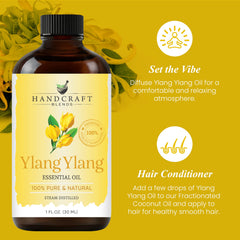 Handcraft Blends Ylang Ylang: aceite para masaje con aroma suave y relajante.