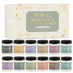 Hanolly 12-pack Sage & Citrus candle for uplifting home ambiance