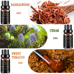 Hanolly Essential Oils Set cedar bottle for a masculine mood