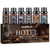 Hanolly hotel diffuser oil set packaging, premium blends for a refined home ambiance.