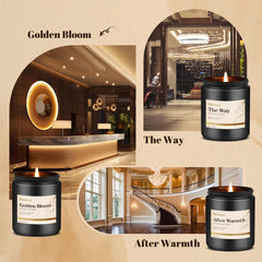 Hanolly hotel scented candles set six fragrance collection laid out