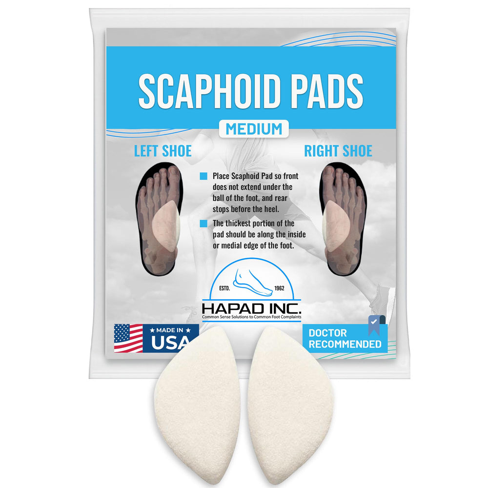 HAPAD Arch Support Pad positioned under the medial arch for daily comfort.