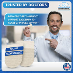 HAPAD blister-prevention heel cushions reduce rubbing and prevent blisters.