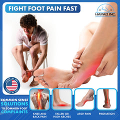 HAPAD self-adhesive wool felt back keeps pad secure inside shoes.