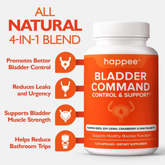 Closeup of Happee bladder control capsules for discreet daily use.