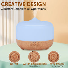 HAPPTWS seven-color LED diffuser creates ambient lighting for relaxing evenings.