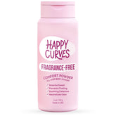 Envase de 4 oz de Happy Curves Comfort Powder para uso diario y absorción de sudor.