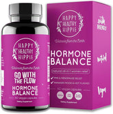 Happy Healthy Hippie Hormone Balance bottle front for daily cycle support.