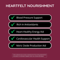 Happy Healthy Hippie beet root capsules bottle front view highlighting 1,300 mg potency