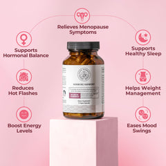 Happy Mammoth Hormone Harmony bottle back displays ingredients and dosage guidance