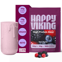 Happy Viking Berry Parfait Protein pack for mixing and balanced nutrition