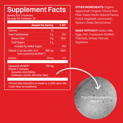 Haroutine liposomal vitamin C gummies strawberry guava flavor close-up highlights delicious flavor