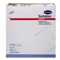Hartmann-Conco Sorbalux ABD white abdominal pad sterile 5x9 inches for absorbent coverage