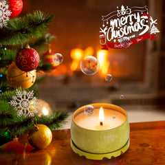 Hausware Christmas packaging tin emphasizes festive décor and gifting appeal.