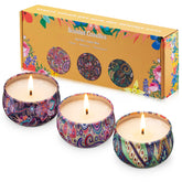 Hausware front packaging tins showing festive holiday gift design and easy gifting