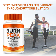 Havah Burn Peak health supplement label close-up for overall wellness.