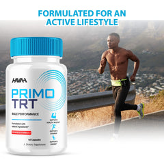 Havah Primo TRT capsules closeup highlights easy-to-swallow capsules for daily use.