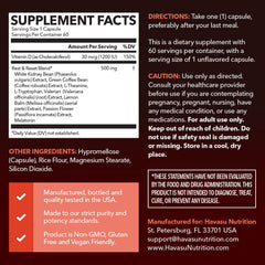 Havasu Night Time Fat Burner capsules bottle ready for late-evening routines