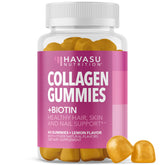 HAVASU Nutrition Collagen Gummies Lemon bottle for easy daily hair and skin support.
