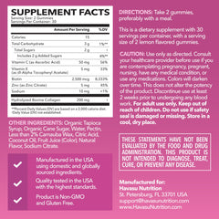 HAVASU Nutrition Collagen Gummies Lemon closeup showing chewy texture for daily use.