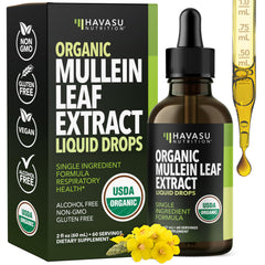 HAVASU NUTRITION Mullein Drops bottle front view for clearer airways