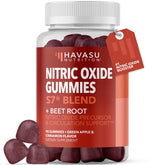 Havasu Nutrition Nitric Oxide Gummies bottle front for convenient workout support
