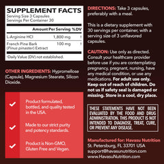 HAVASU NUTRITION Pine Bark extract capsules highlighting recovery potential