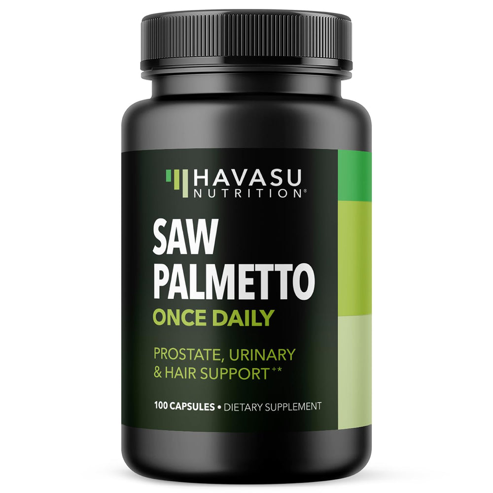 HAVASU NUTRITION Saw Palmetto Prostate Bottle supports daily urinary comfort.